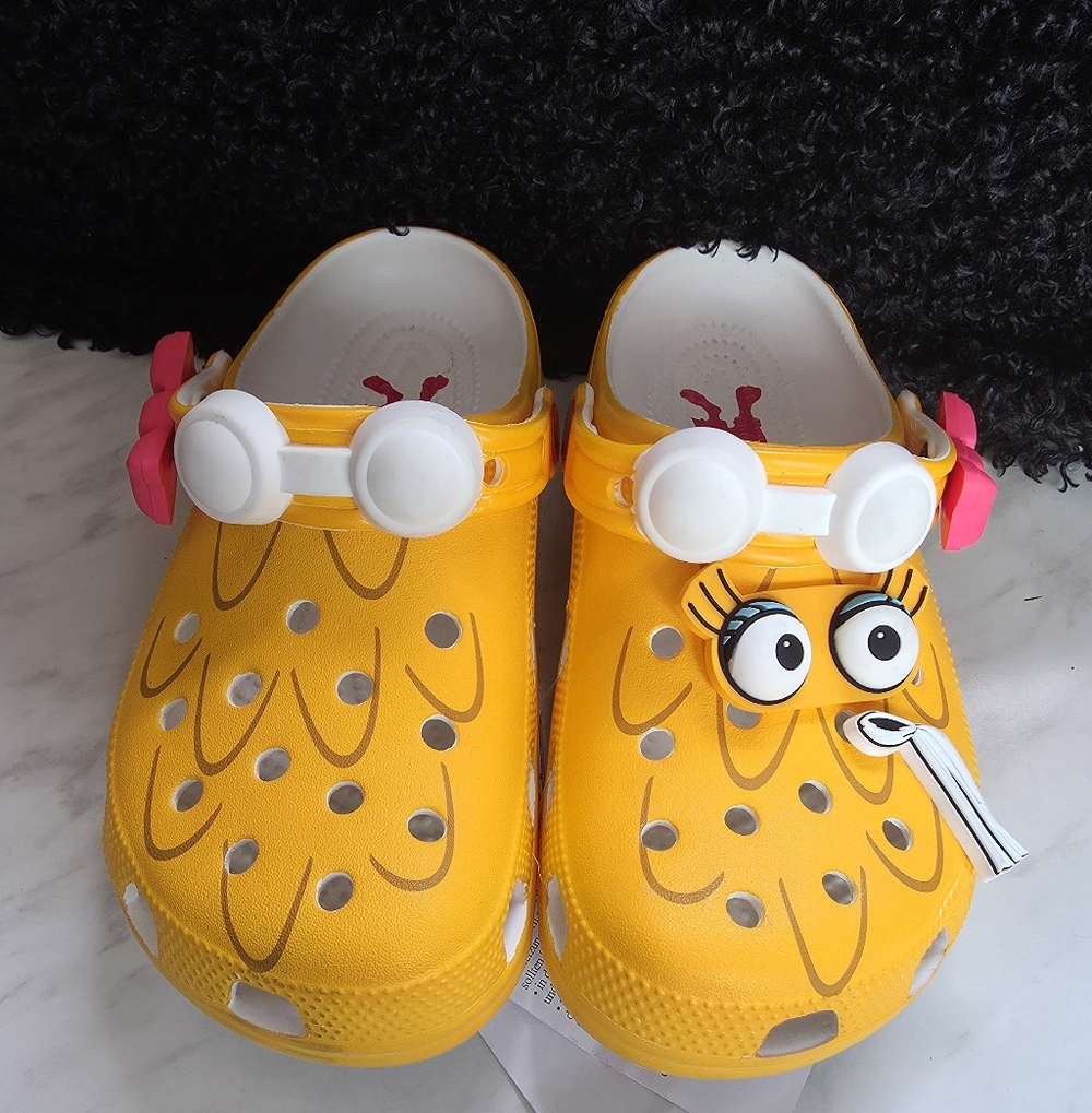 CROCS Yellow Birdie Slippers